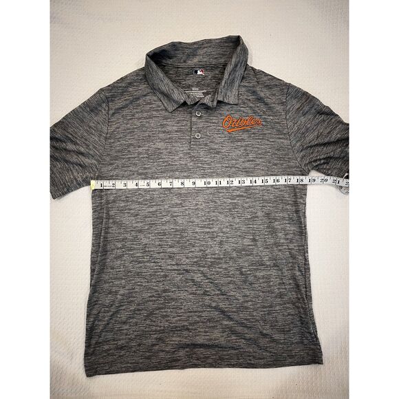 NWT Orioles Heather Gray MLB Men's Baseball Athletic Polo Size Medium - Picture 9 of 13